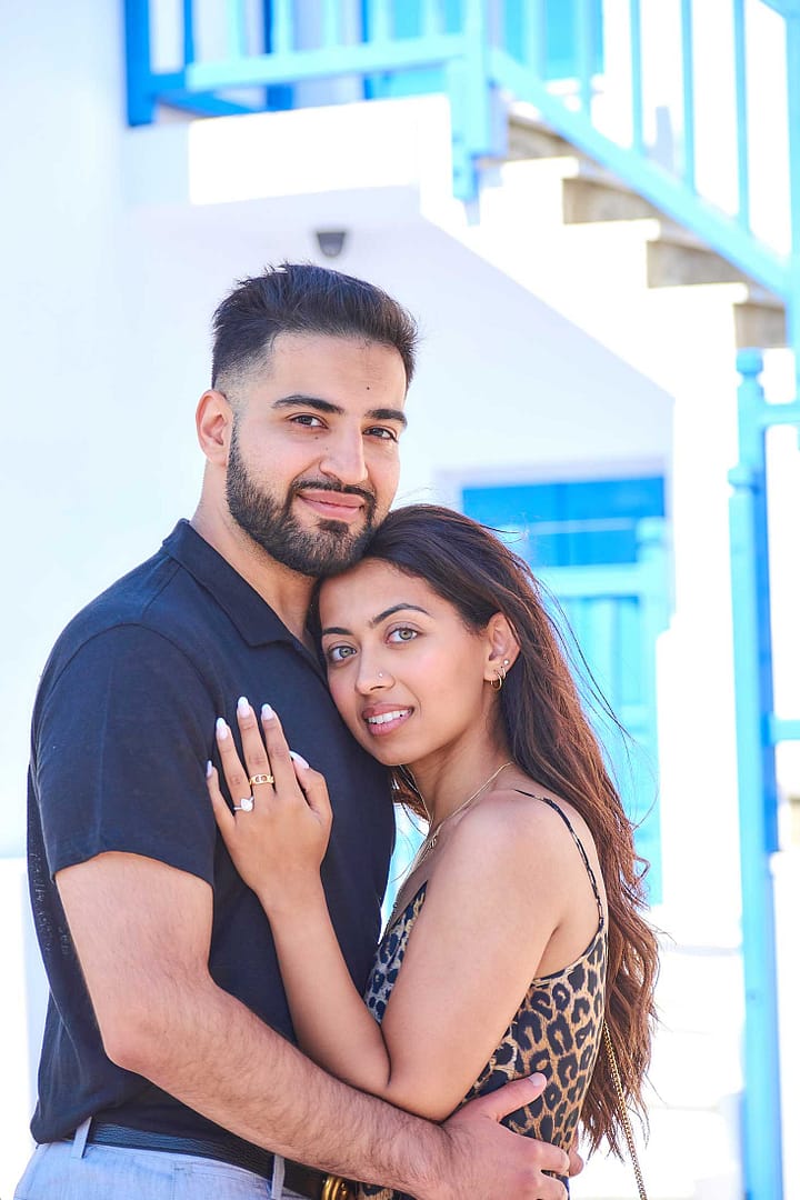 mykonos proposal photoshoot